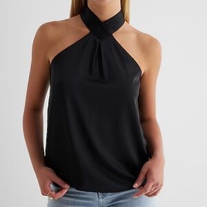 NWOT Jersey knit twist neck halter